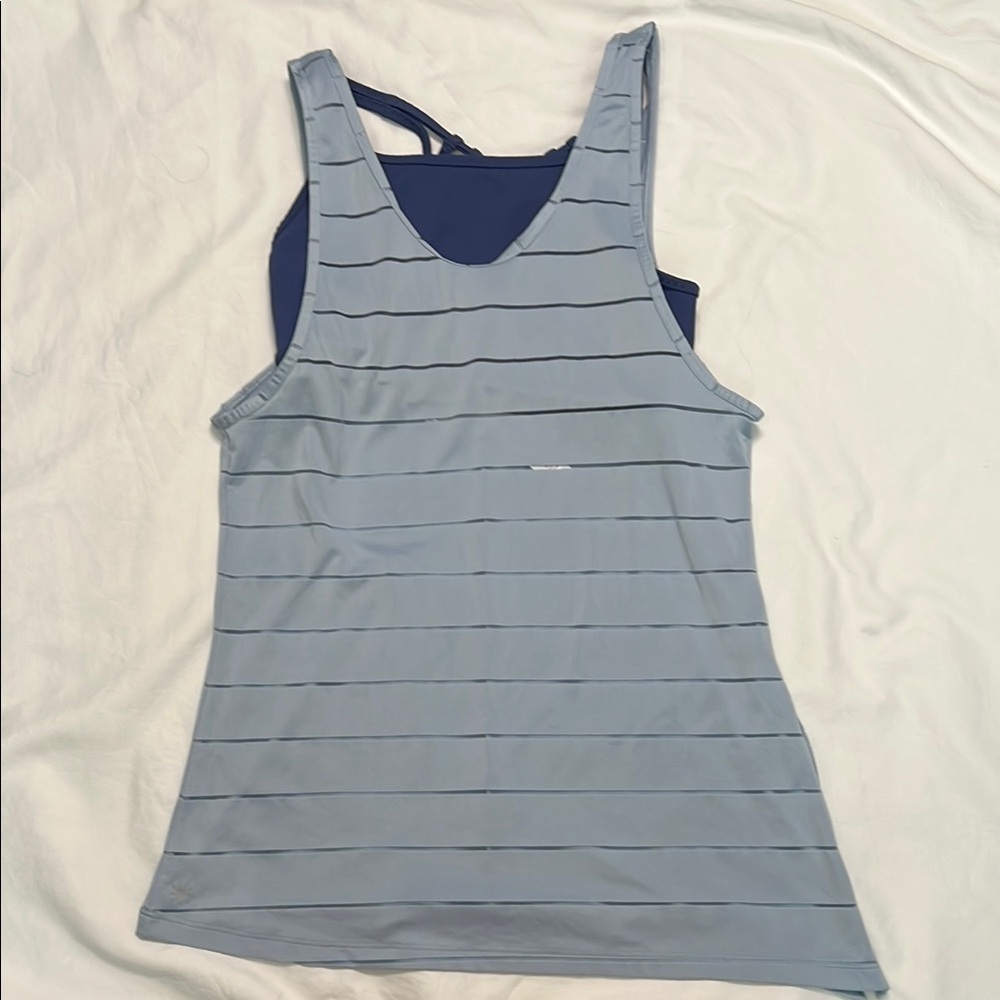 Athleta Sheer Max Out Tank Top Size XS Blue